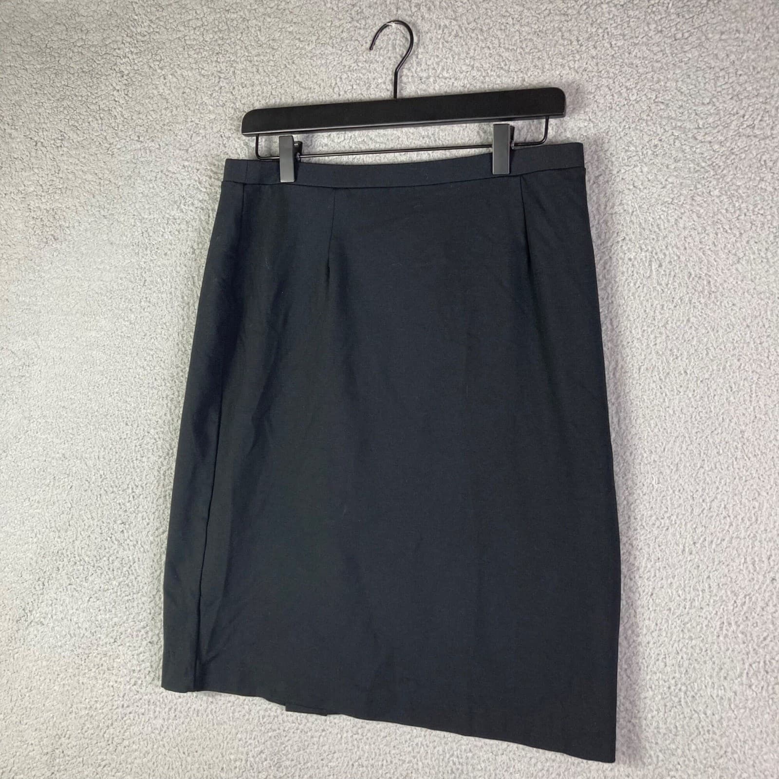 Vintage Draper's & Damon's Black Pencil Skirt Women's M Midi Classic Office - Thumbnail 4