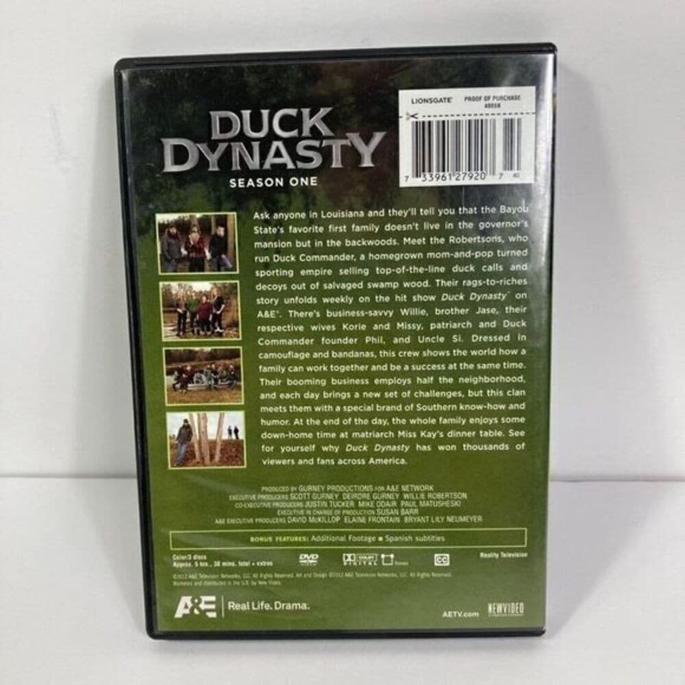 Duck Dynasty Season 1 DVD 3 Disc Set A&E Reality TV Robertson Family - Thumbnail 3