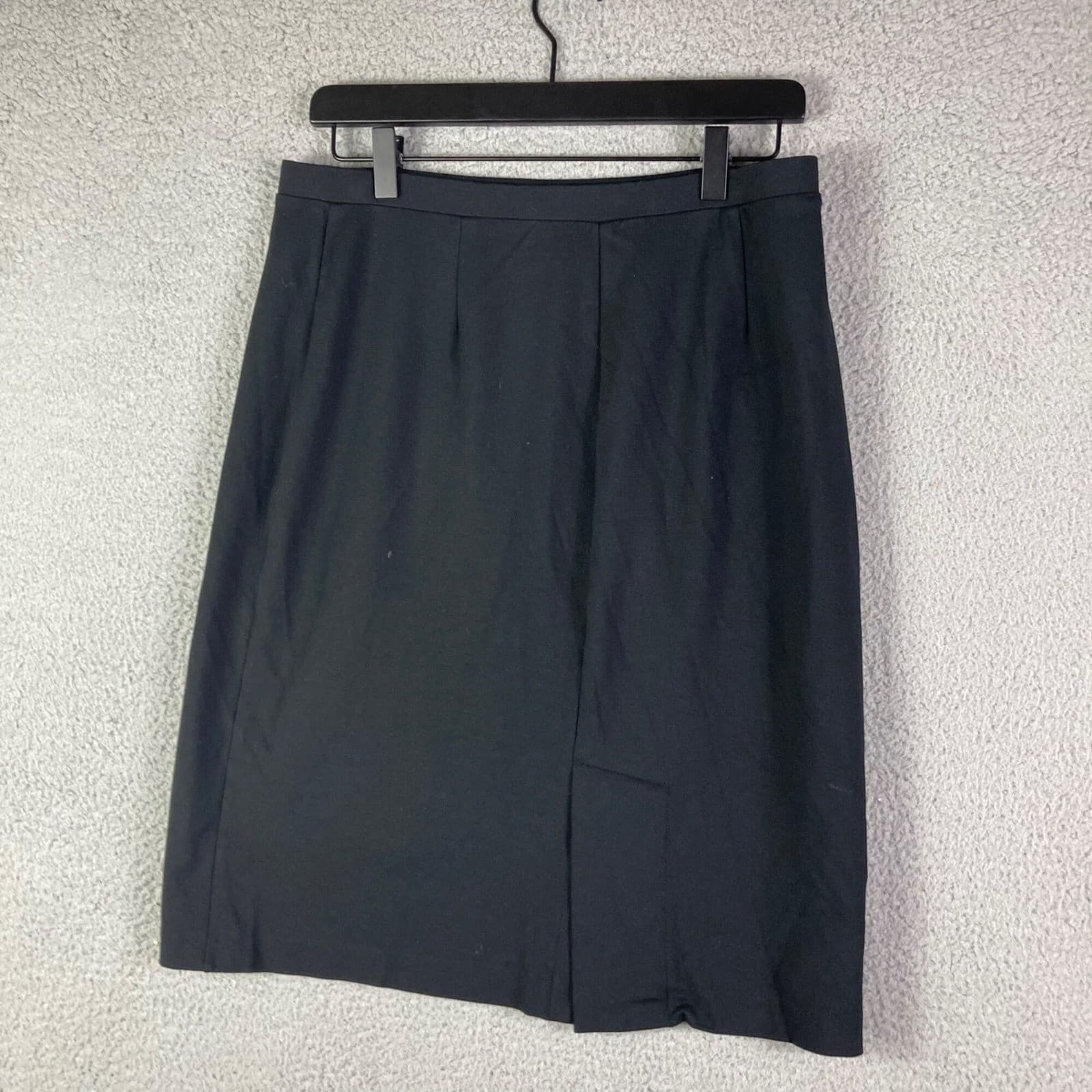 Vintage Draper's & Damon's Black Pencil Skirt Women's M Midi Classic Office - Thumbnail 8