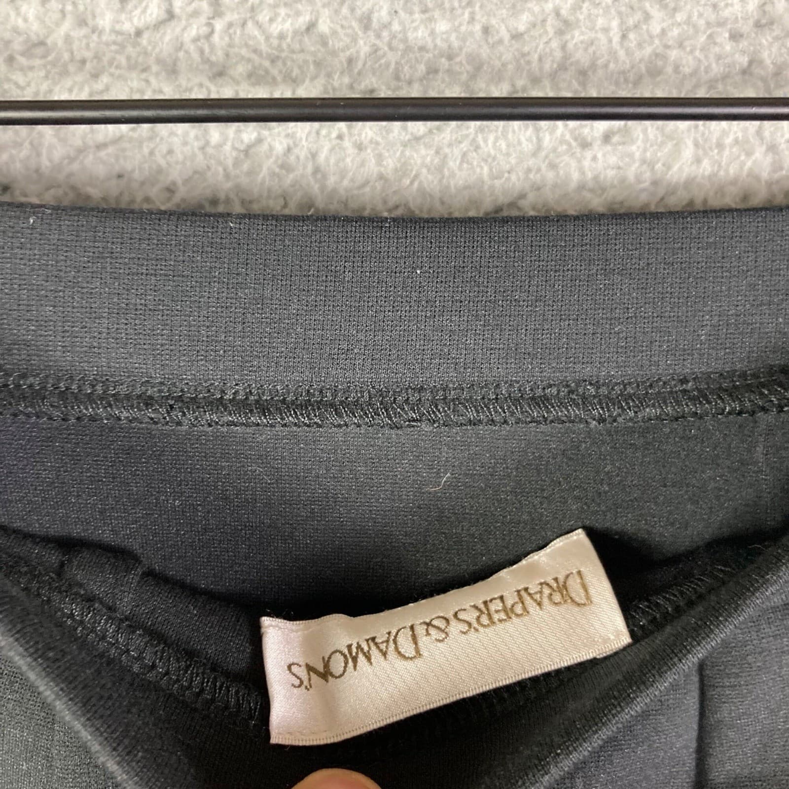 Vintage Draper's & Damon's Black Pencil Skirt Women's M Midi Classic Office - Thumbnail 6