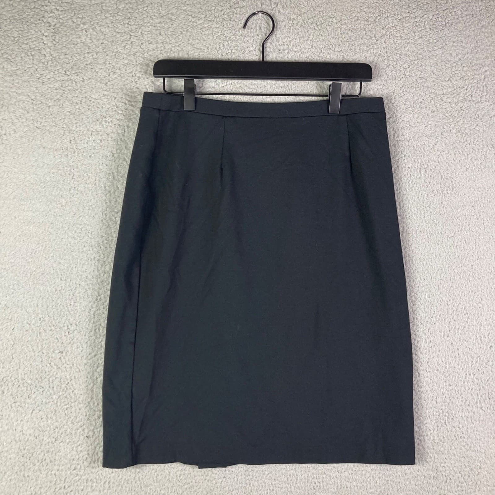 Vintage Draper's & Damon's Black Pencil Skirt Women's M Midi Classic Office - Thumbnail 3