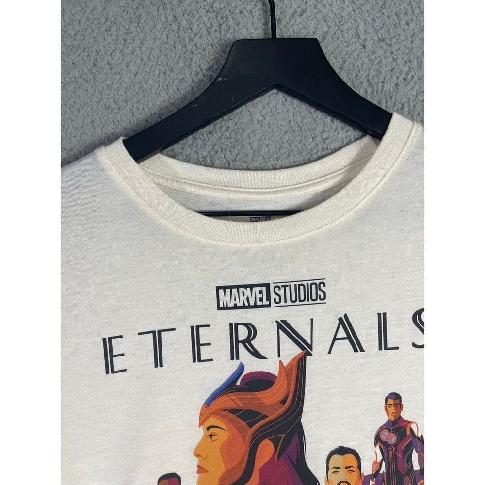 Marvel Studios Eternals Graphic T-Shirt Womens XL Cream Avengers Movie Tee - Thumbnail 4