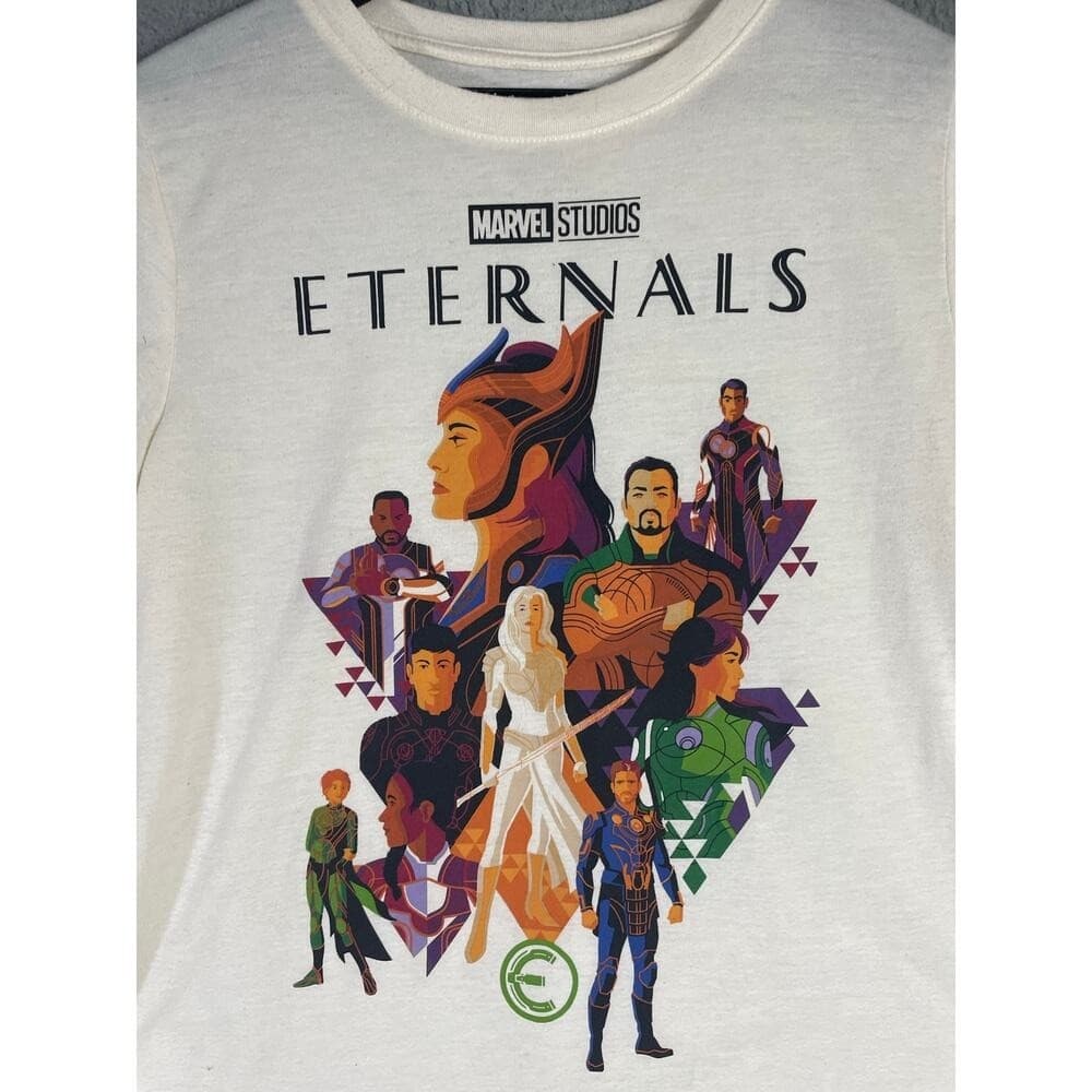 Marvel Studios Eternals Graphic T-Shirt Womens XL Cream Avengers Movie Tee - Thumbnail 3