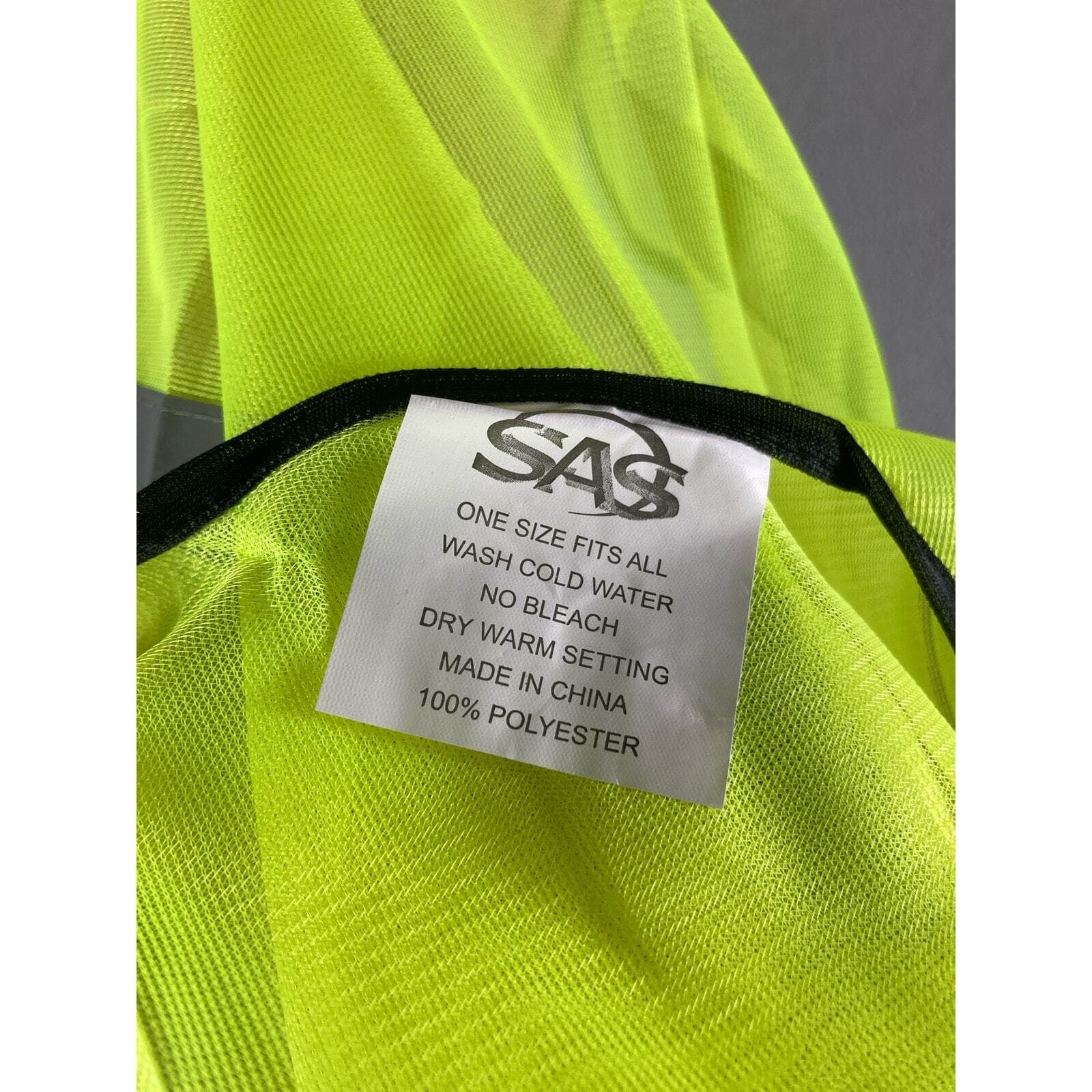 Hi Vis Reflective Safety Vest Yellow SAS Workwear Pockets Construction Crew New - Thumbnail 3