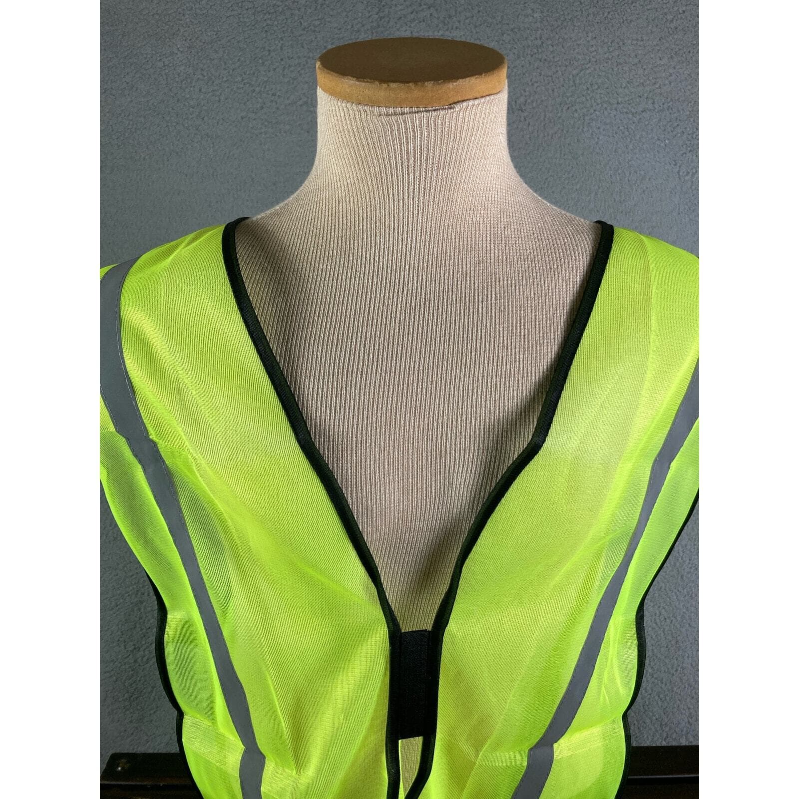Hi Vis Reflective Safety Vest Yellow SAS Workwear Pockets Construction Crew New - Thumbnail 7