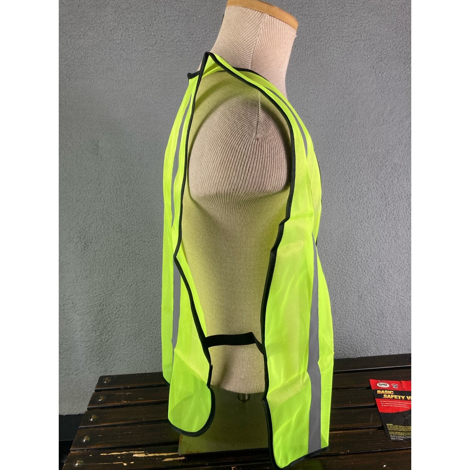 Hi Vis Reflective Safety Vest Yellow SAS Workwear Pockets Construction Crew New - Thumbnail 8