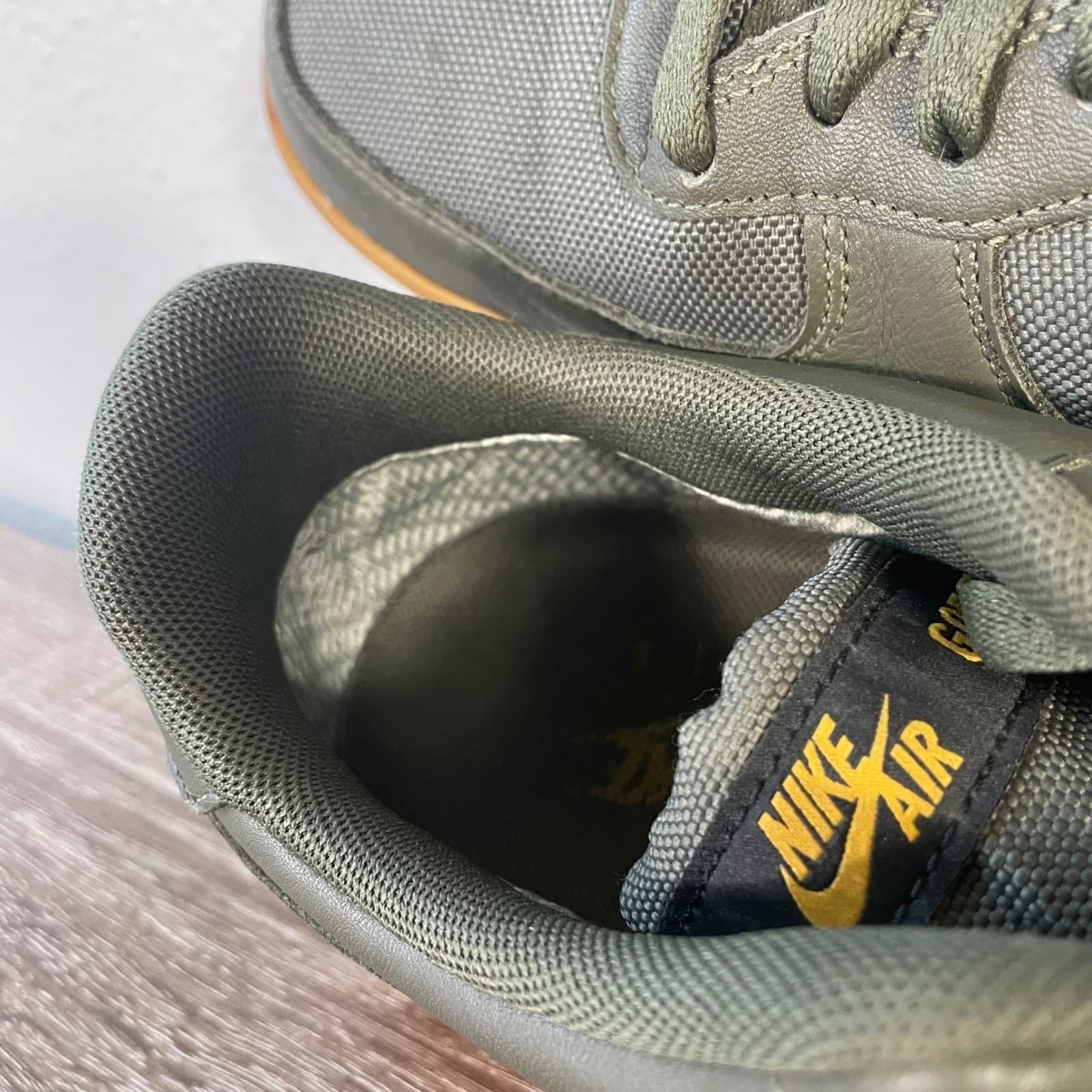 Nike Air Force 1 Low Gore-Tex Mens 11.5 Medium Olive Gum CK2630-200 AF1 - Thumbnail 13