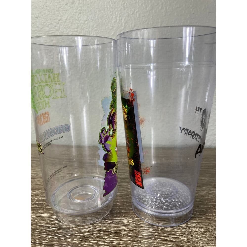 Universal Studios Halloween Horror Nights Ghostbusters Plastic Tumbler Cups Lot - Thumbnail 8