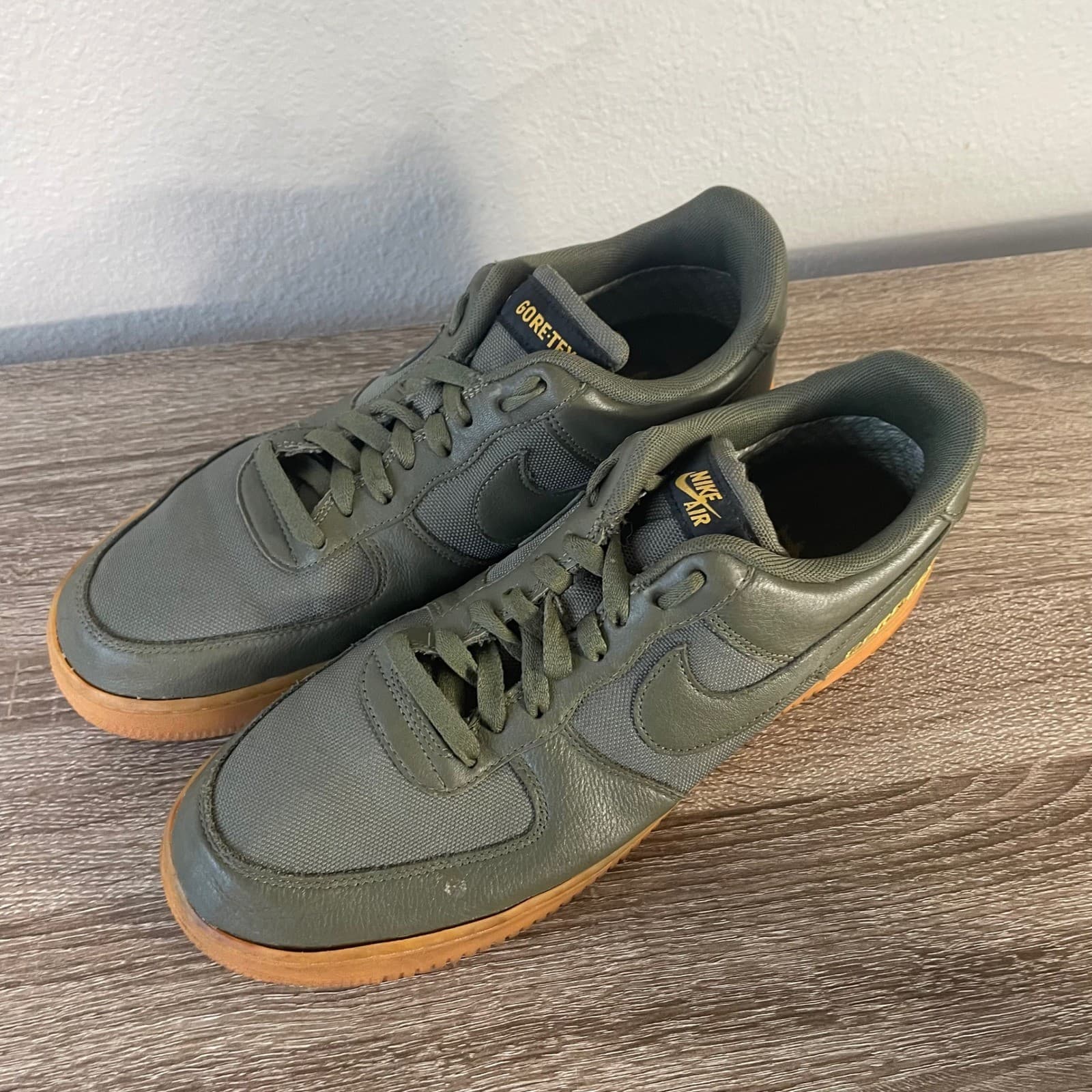 Nike Air Force 1 Low Gore-Tex Mens 11.5 Medium Olive Gum CK2630-200 AF1 - Thumbnail 5