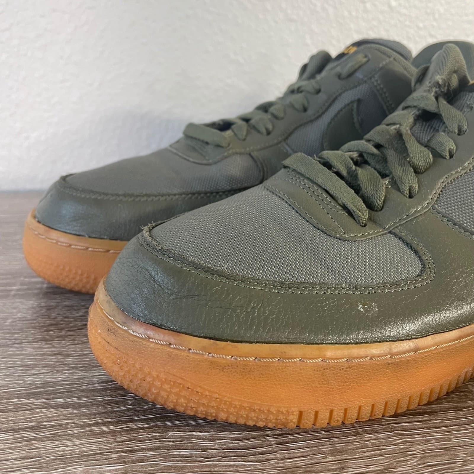 Nike Air Force 1 Low Gore-Tex Mens 11.5 Medium Olive Gum CK2630-200 AF1 - Thumbnail 7