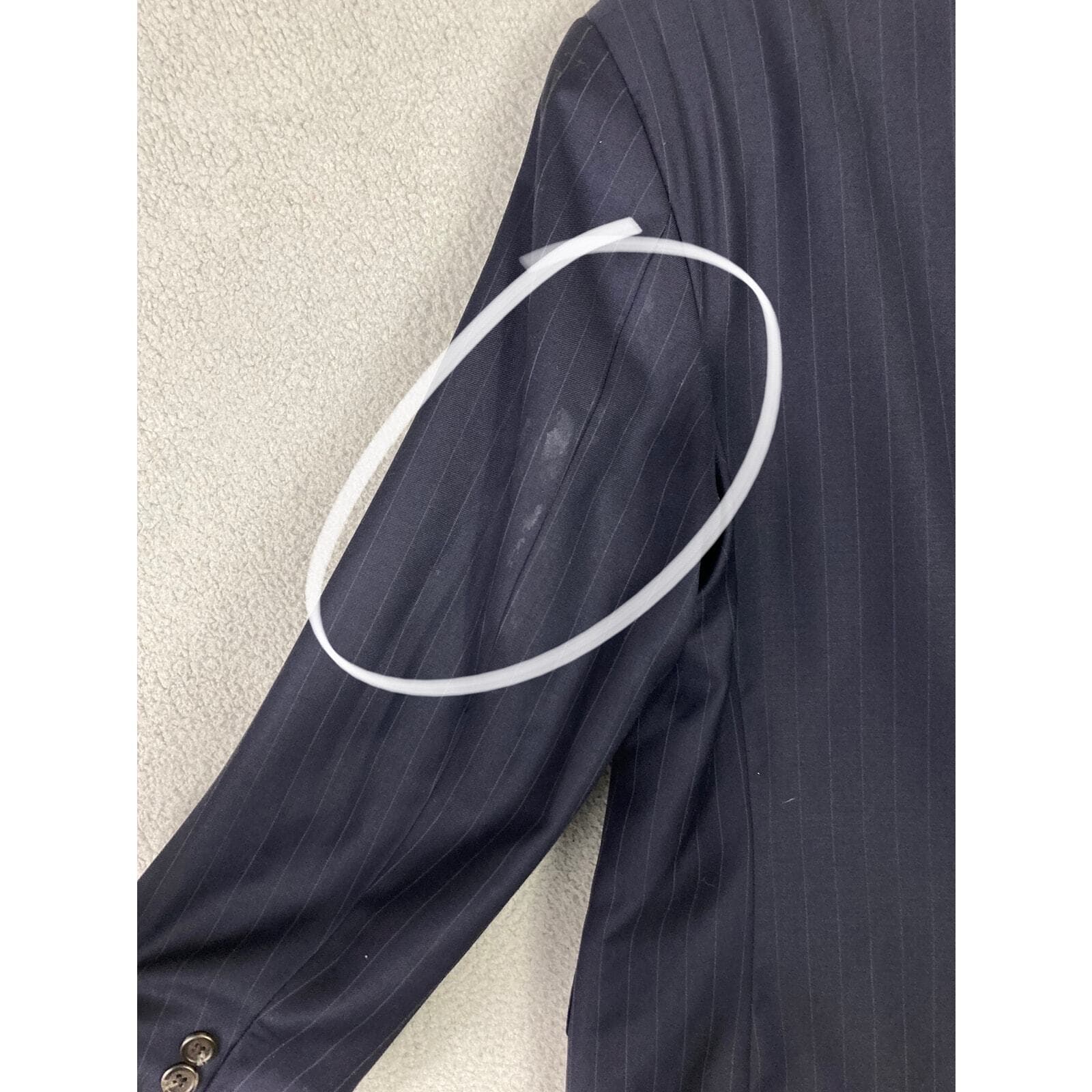 Lauren Ralph Lauren Navy Pinstripe Blazer Jacket Women’s 42R Lined Career Suit - Thumbnail 8