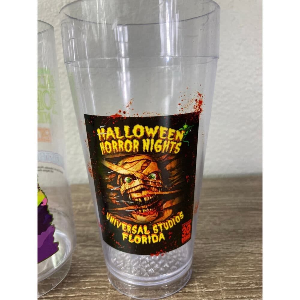 Universal Studios Halloween Horror Nights Ghostbusters Plastic Tumbler Cups Lot - Thumbnail 4