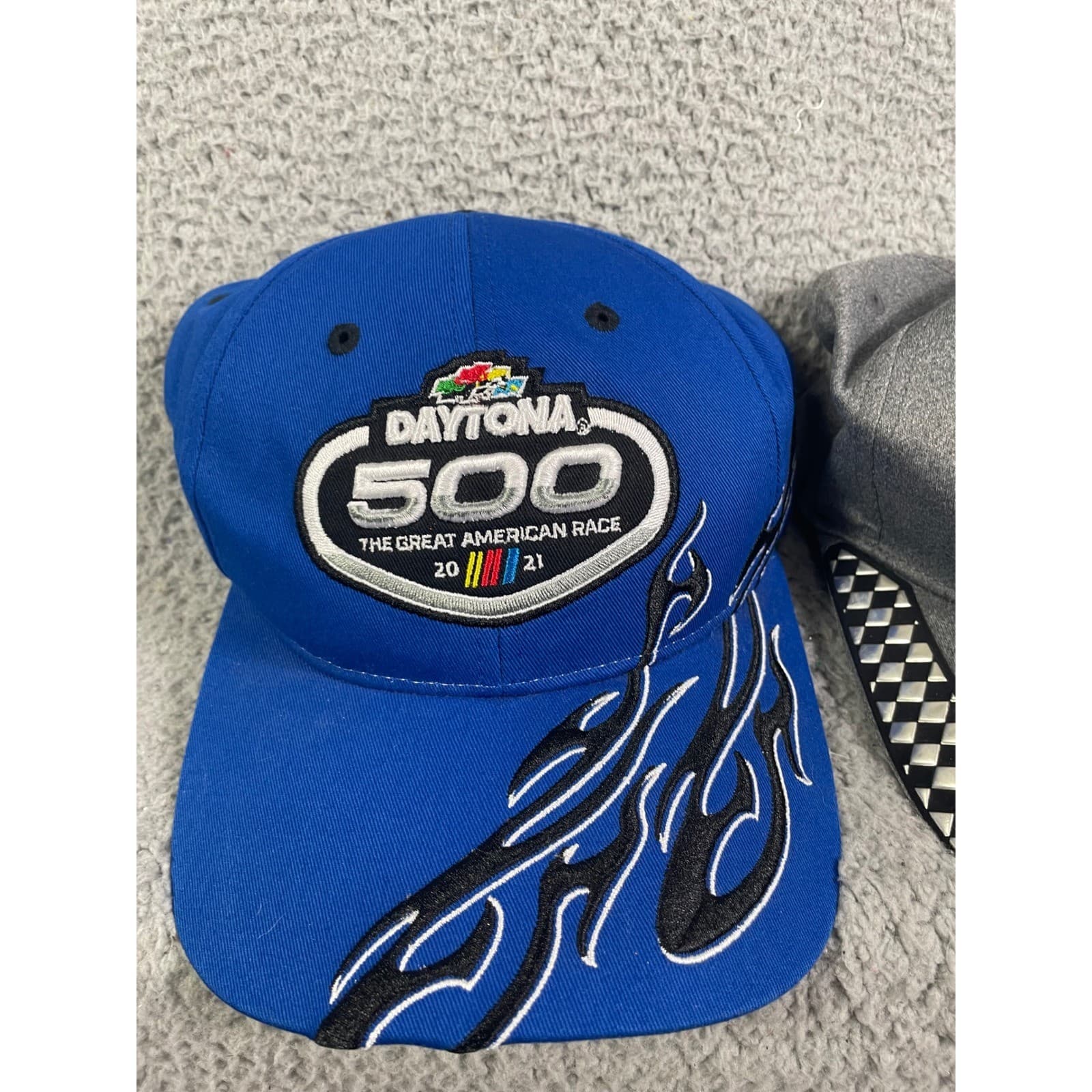Daytona 500 NASCAR Hat Cap Official Great American Race Adjustable Black Red - Thumbnail 7