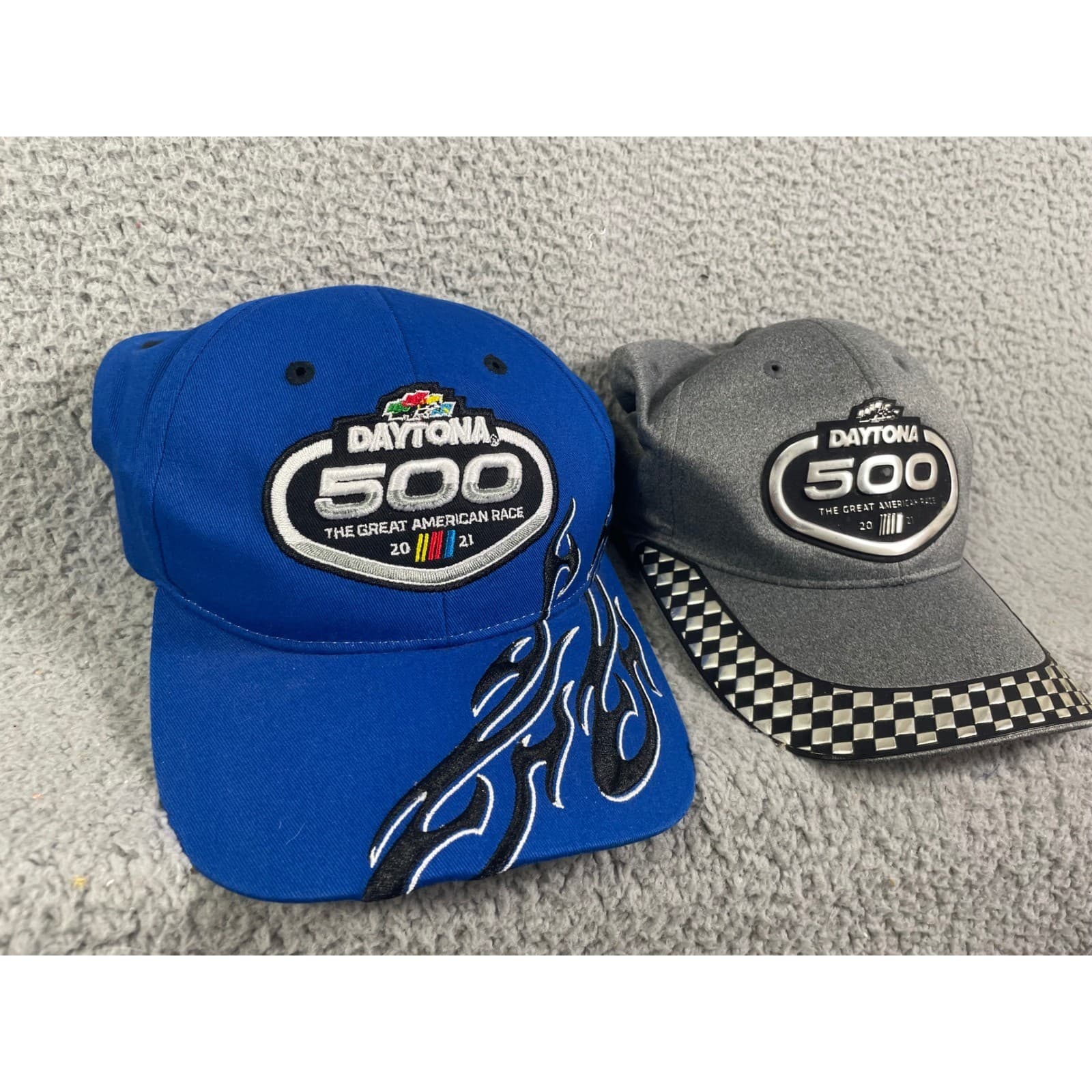 Daytona 500 NASCAR Hat Cap Official Great American Race Adjustable Black Red - Thumbnail 6