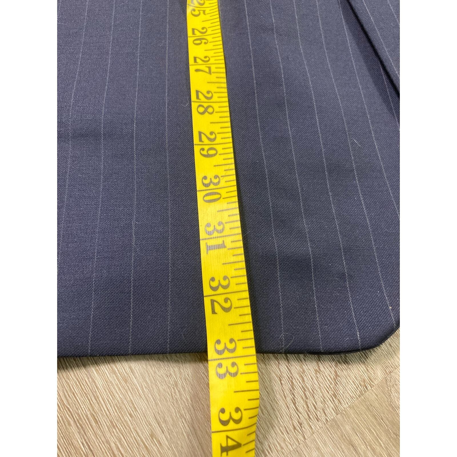 Lauren Ralph Lauren Navy Pinstripe Blazer Jacket Women’s 42R Lined Career Suit - Thumbnail 5