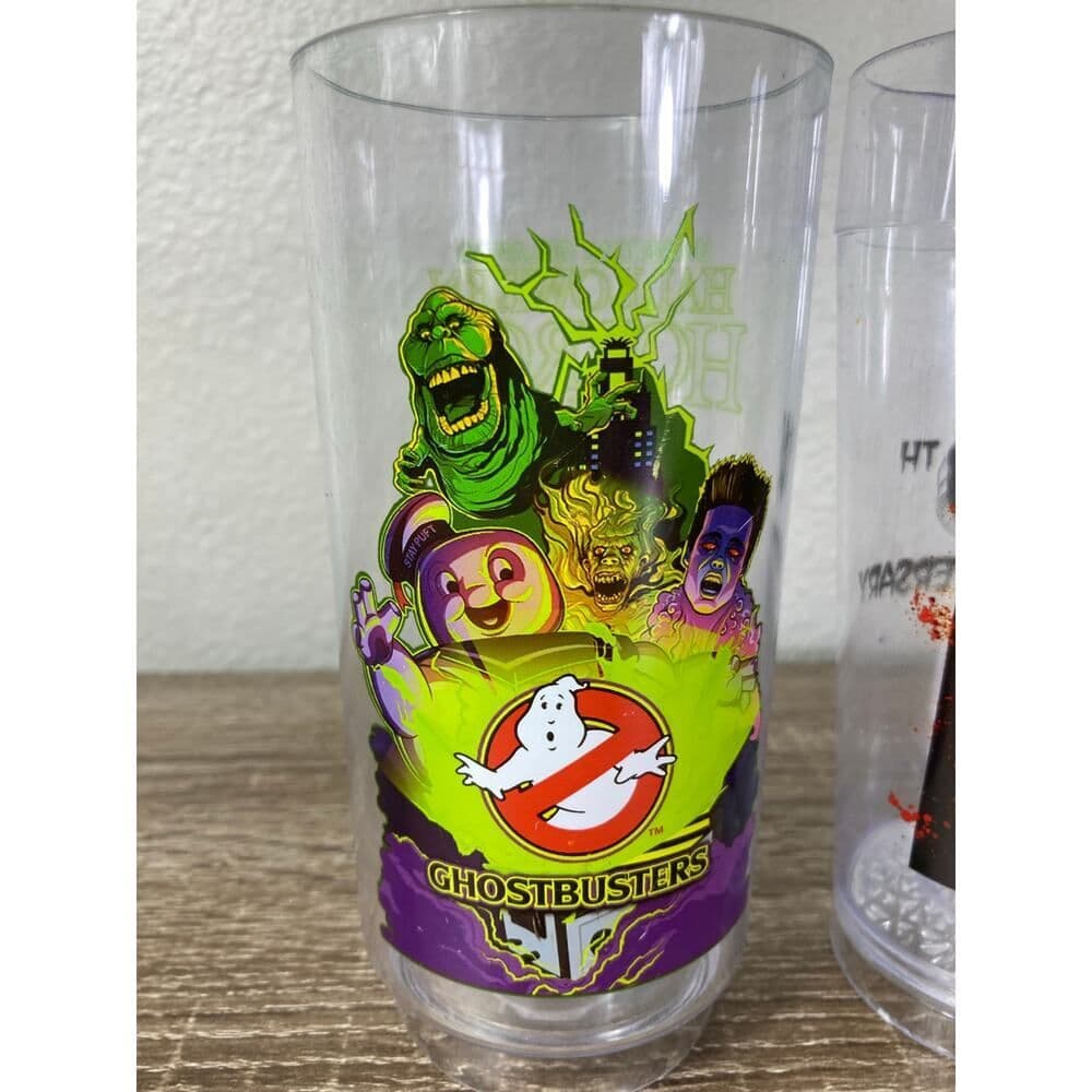Universal Studios Halloween Horror Nights Ghostbusters Plastic Tumbler Cups Lot - Thumbnail 3