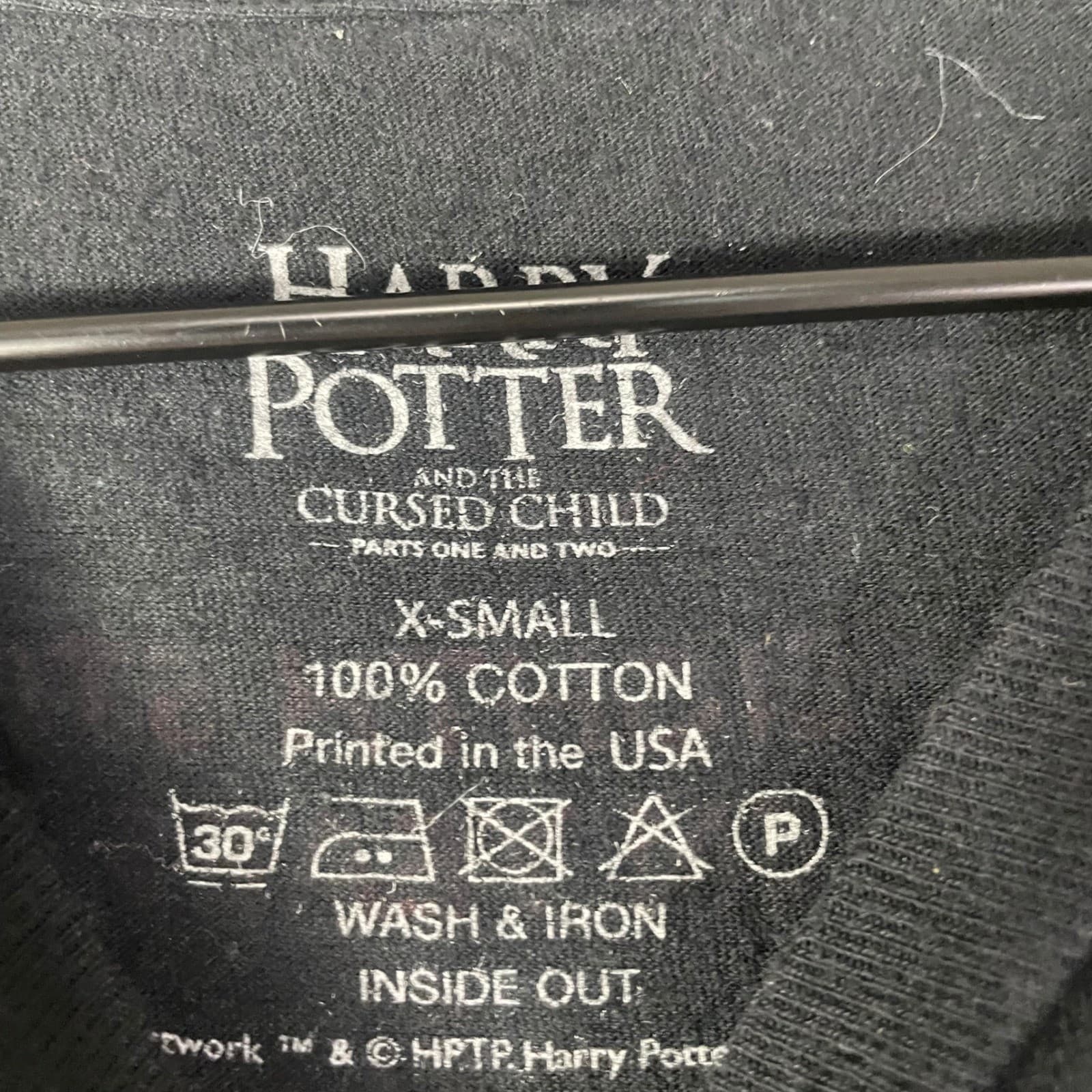 Harry Potter Cursed Child Shirt XS Broadway New York Parts One Two Gold Feather - Thumbnail 3