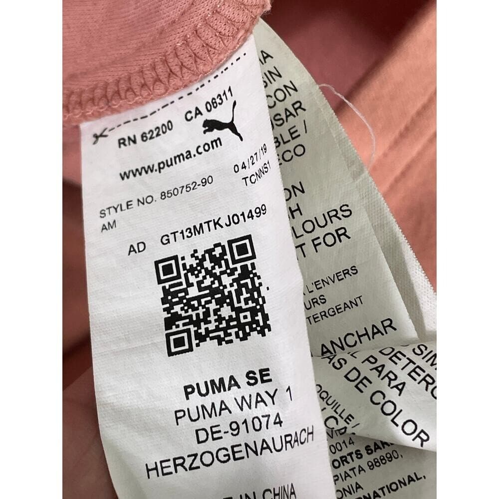 Puma Women’s Hoodie Small Pink Athleisure Pullover Moto Sleeve Sweatshirt - Thumbnail 4