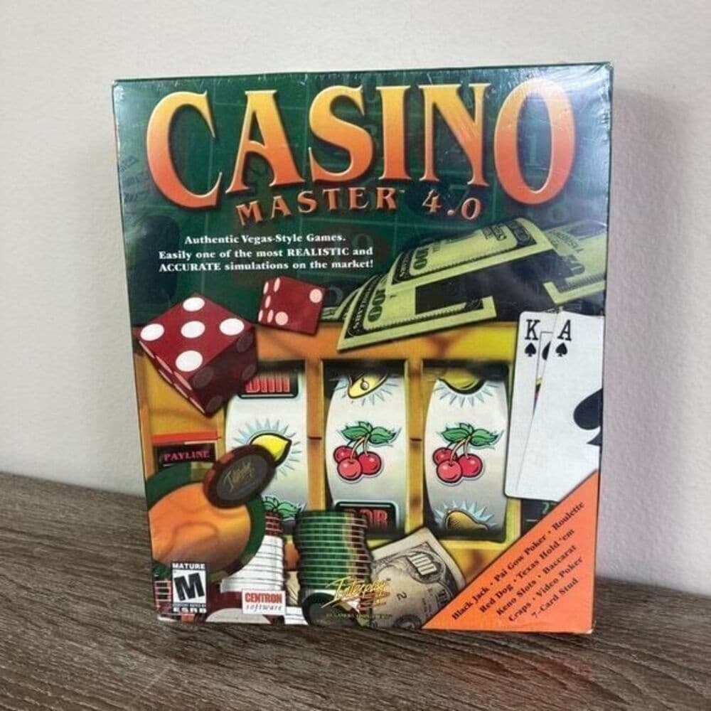 Casino Master 4.0 PC Game Edition Shuffle Deal CD-Rom Centron Software New NIB - Thumbnail 2
