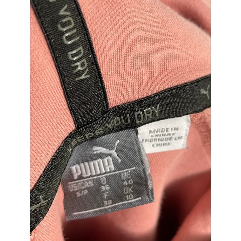 Puma Women’s Hoodie Small Pink Athleisure Pullover Moto Sleeve Sweatshirt - Thumbnail 3