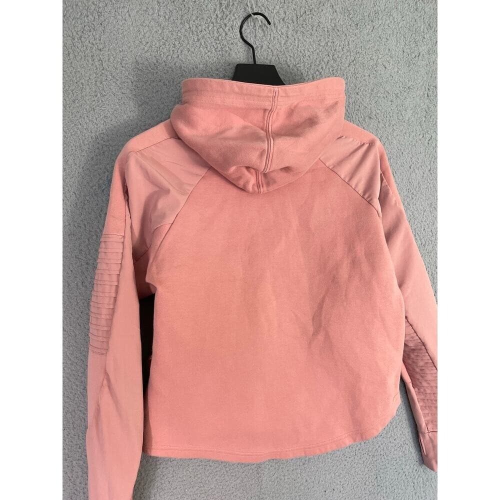 Puma Women’s Hoodie Small Pink Athleisure Pullover Moto Sleeve Sweatshirt - Thumbnail 11