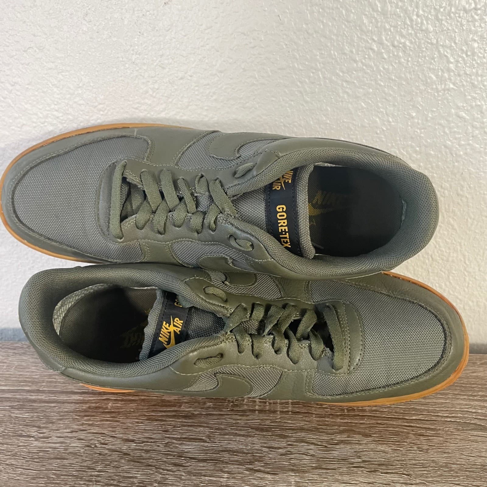 Nike Air Force 1 Low Gore-Tex Mens 11.5 Medium Olive Gum CK2630-200 AF1 - Thumbnail 12
