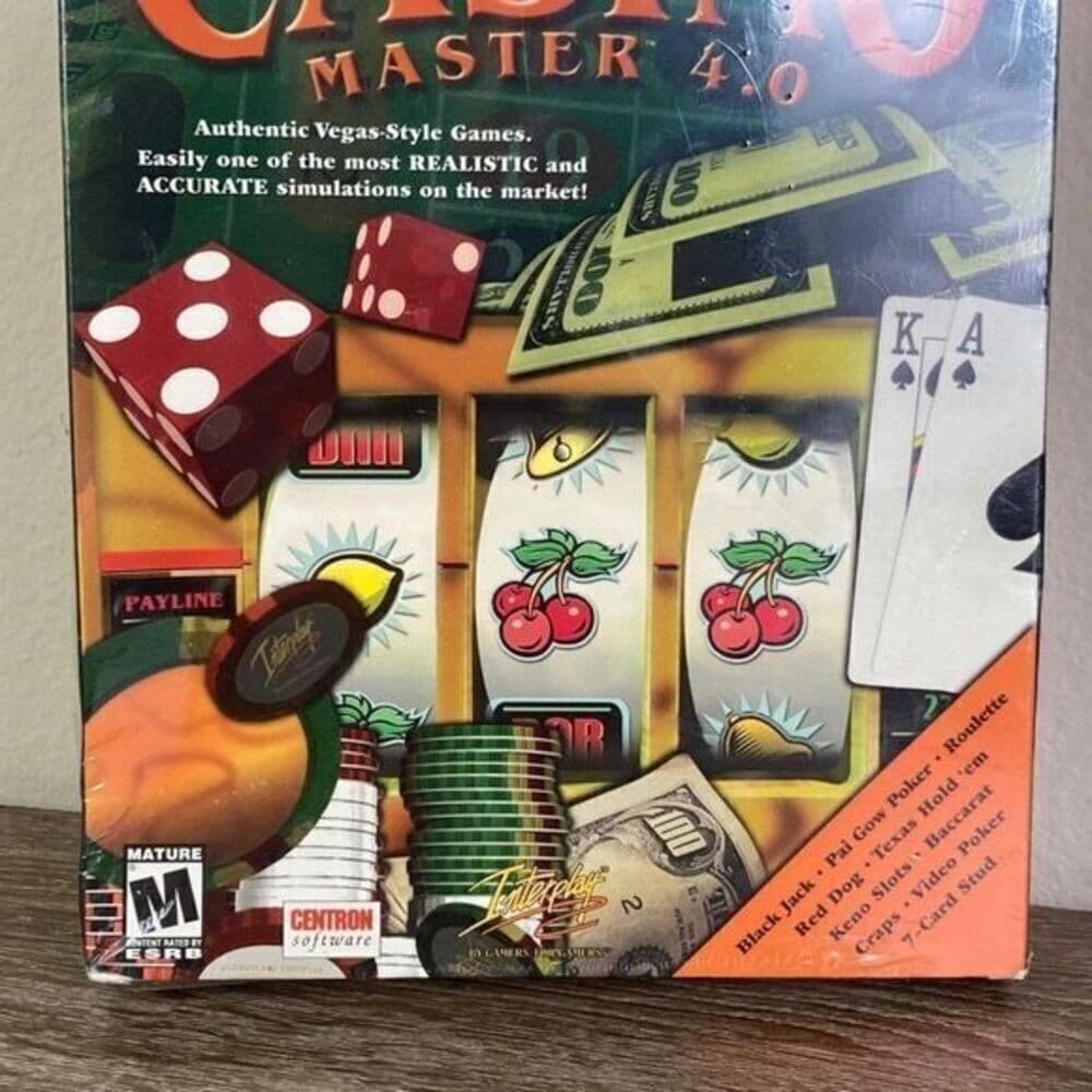 Casino Master 4.0 PC Game Edition Shuffle Deal CD-Rom Centron Software New NIB - Thumbnail 5