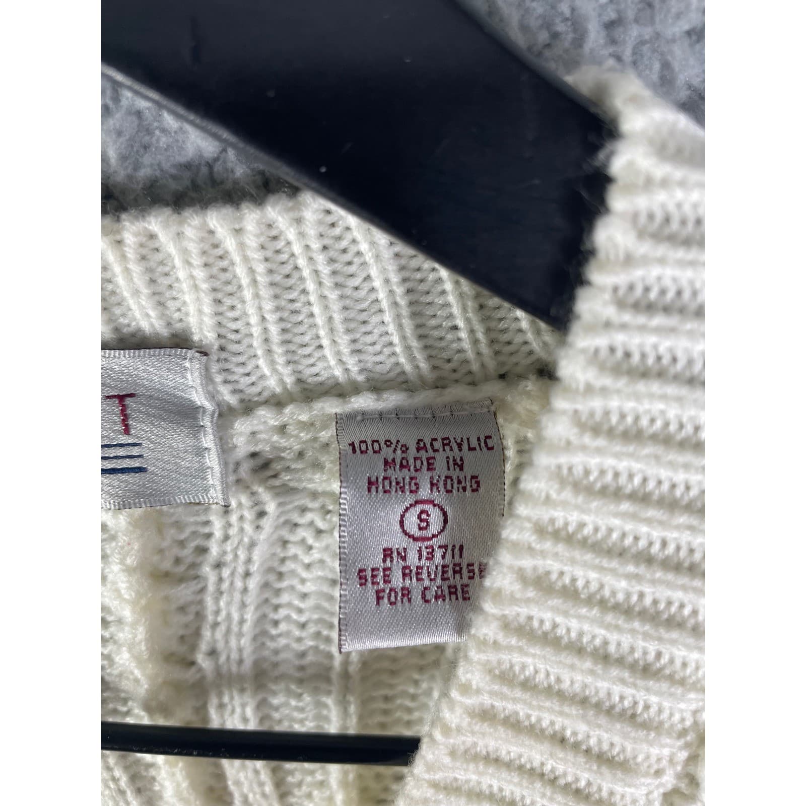 Karen Scott Ivory Cable Knit Button Front Cardigan Sweater Womens Small Size S - Thumbnail 4