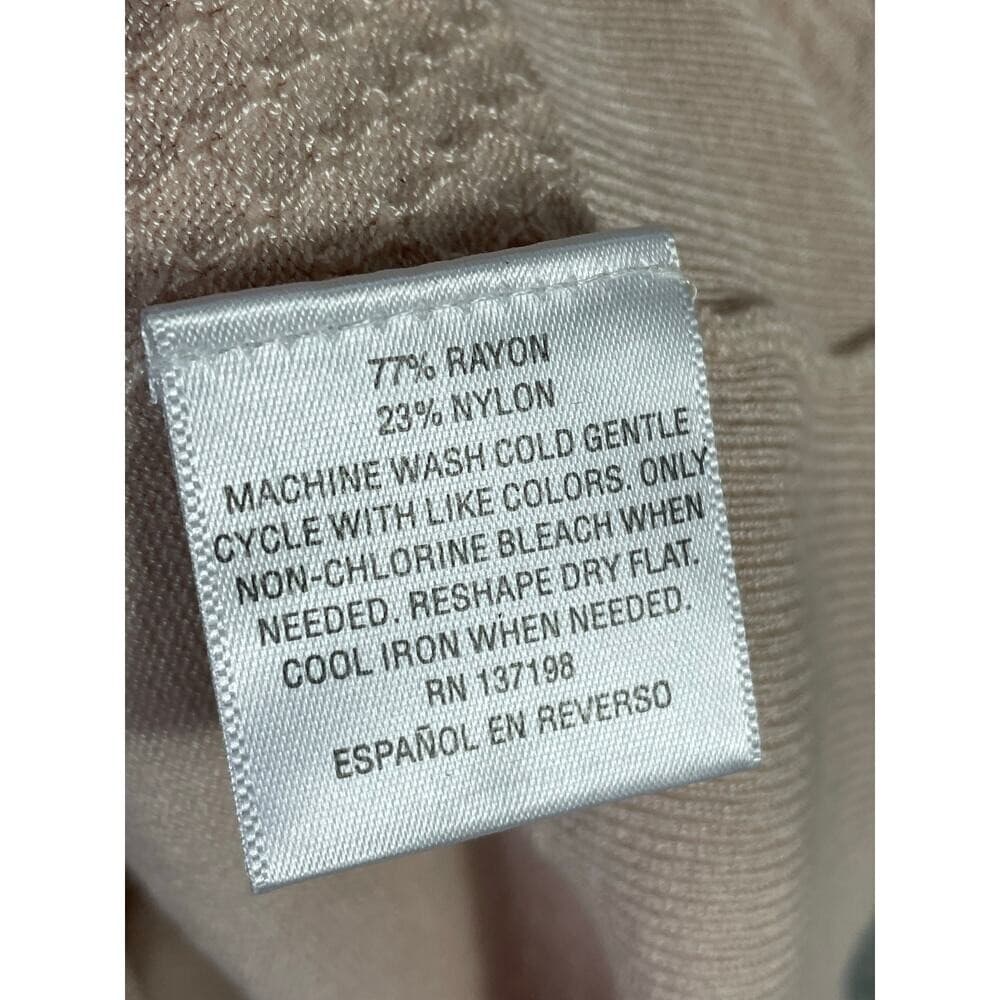 Charter Club Beige Button Cardigan Sweater Womens Small Textured Rayon Nylon Top - Thumbnail 4