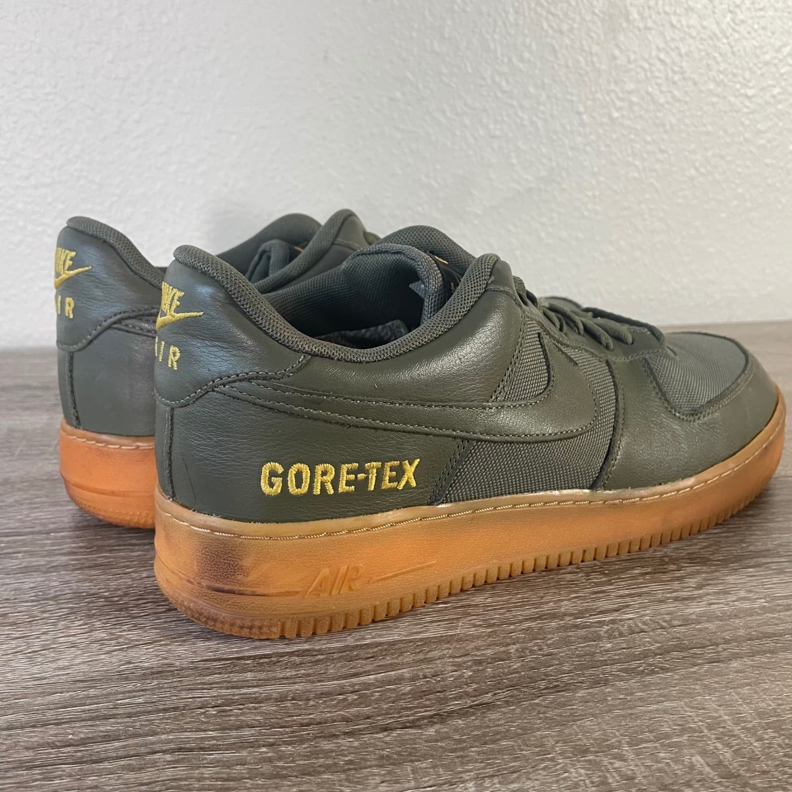 Nike Air Force 1 Low Gore-Tex Mens 11.5 Medium Olive Gum CK2630-200 AF1 - Thumbnail 9
