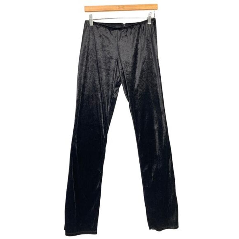 Women's Black Velvet Straight Leg Pants Size S Charades Costume Formal Theater - Thumbnail 2