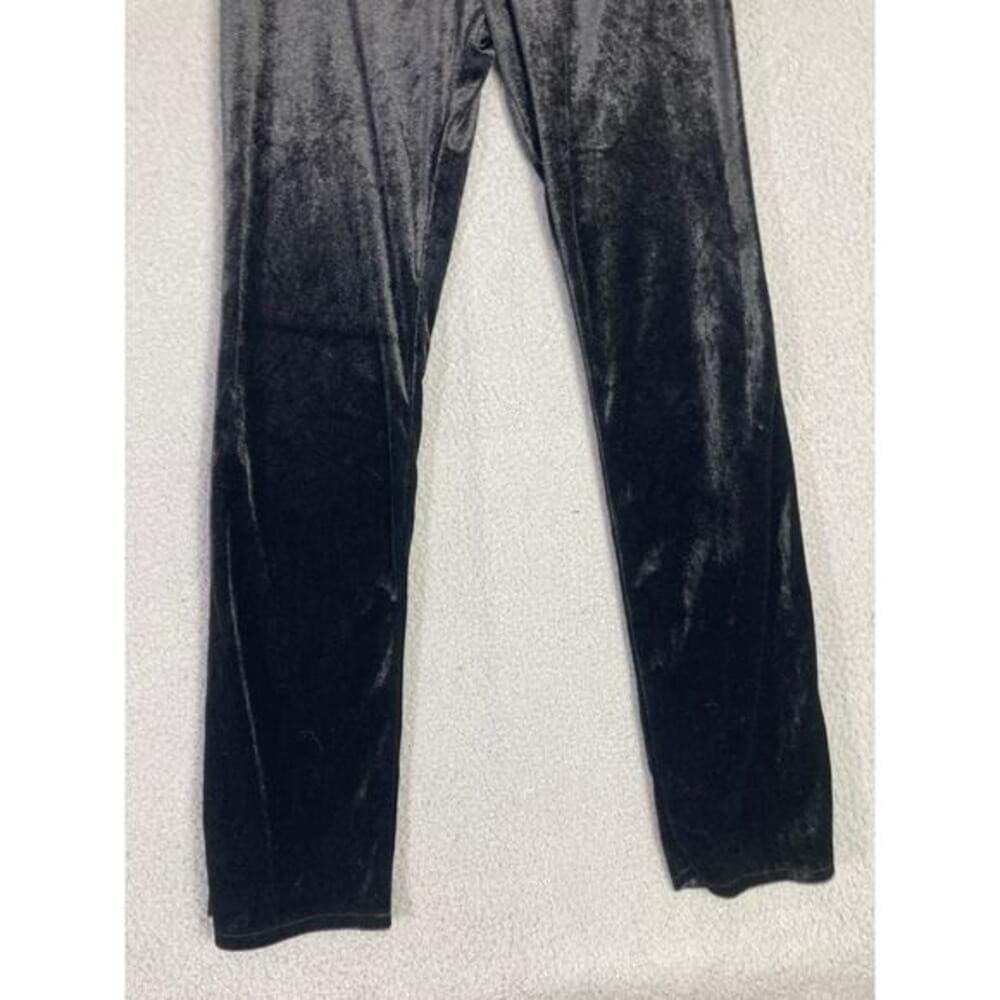 Women's Black Velvet Straight Leg Pants Size S Charades Costume Formal Theater - Thumbnail 6