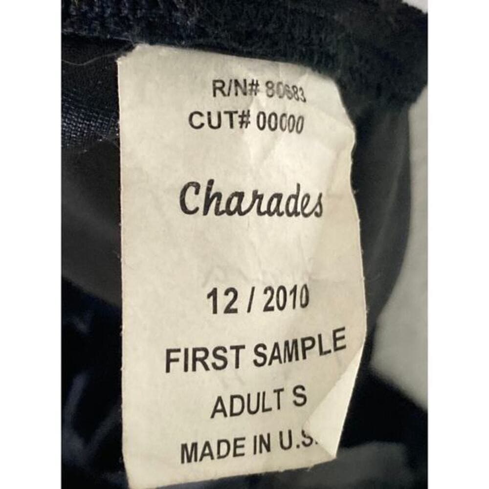 Women's Black Velvet Straight Leg Pants Size S Charades Costume Formal Theater - Thumbnail 3