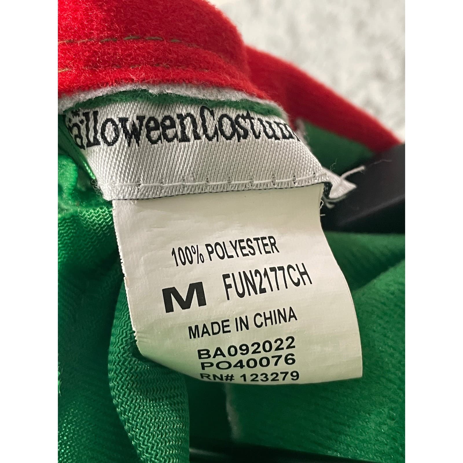 Christmas Elf Dress Costume Green Red Peppermint Button Holiday Cosplay Women M - Thumbnail 3