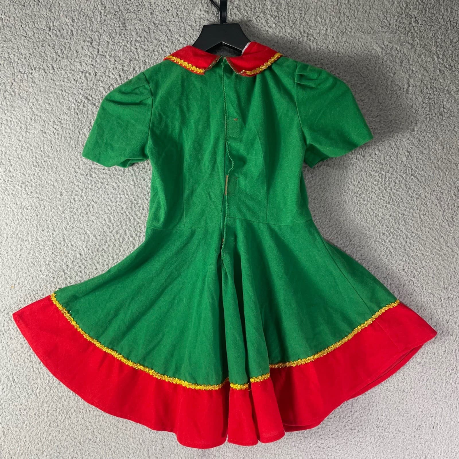 Christmas Elf Dress Costume Green Red Peppermint Button Holiday Cosplay Women M - Thumbnail 5