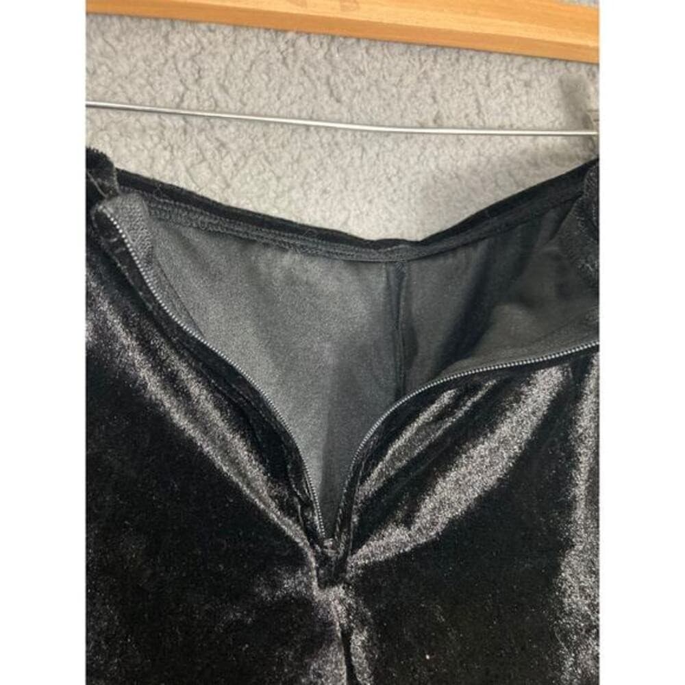 Women's Black Velvet Straight Leg Pants Size S Charades Costume Formal Theater - Thumbnail 9
