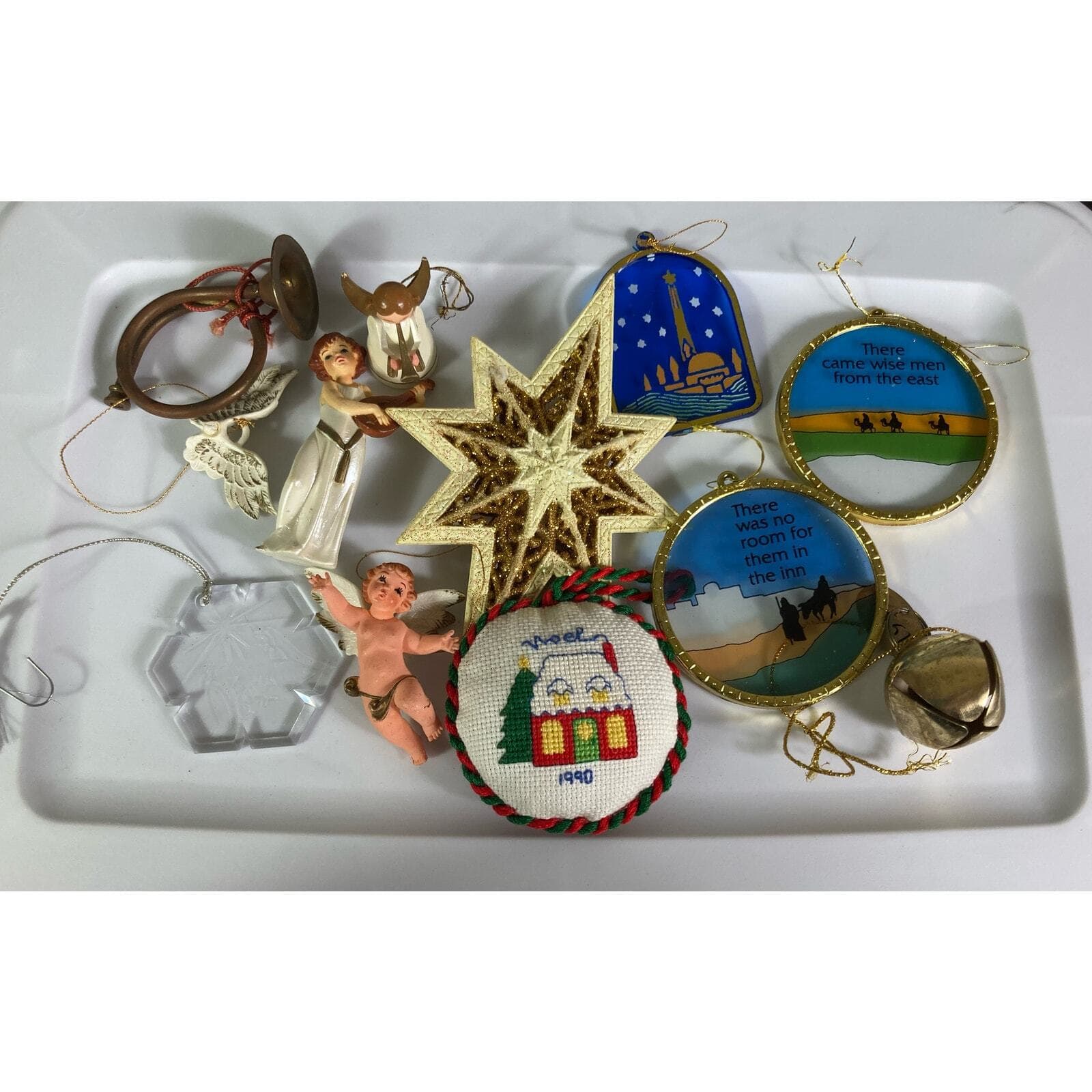 Vintage Christmas Ornament Lot Set of 11 Nativity Jesus Holiday Tree Decor - Thumbnail 2
