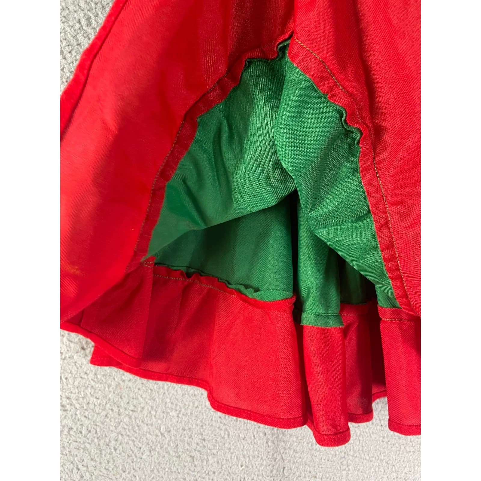 Christmas Elf Dress Costume Green Red Peppermint Button Holiday Cosplay Women M - Thumbnail 9