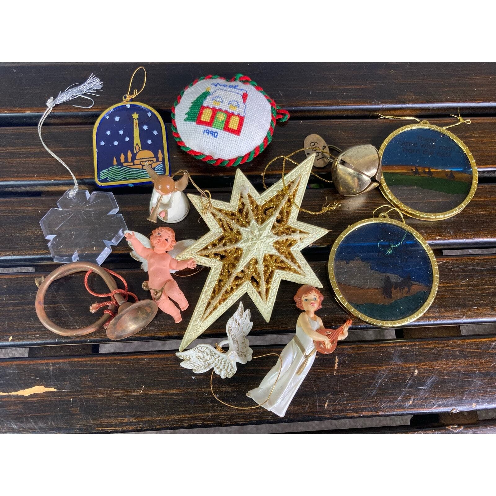 Vintage Christmas Ornament Lot Set of 11 Nativity Jesus Holiday Tree Decor - Thumbnail 10