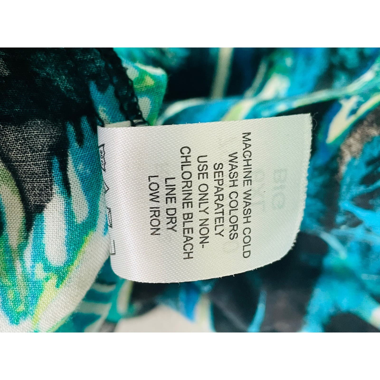 Hawaiian Aloha Shirt KS Island Men's 6XL Black Blue Green Palm Tree Rayon - Thumbnail 5