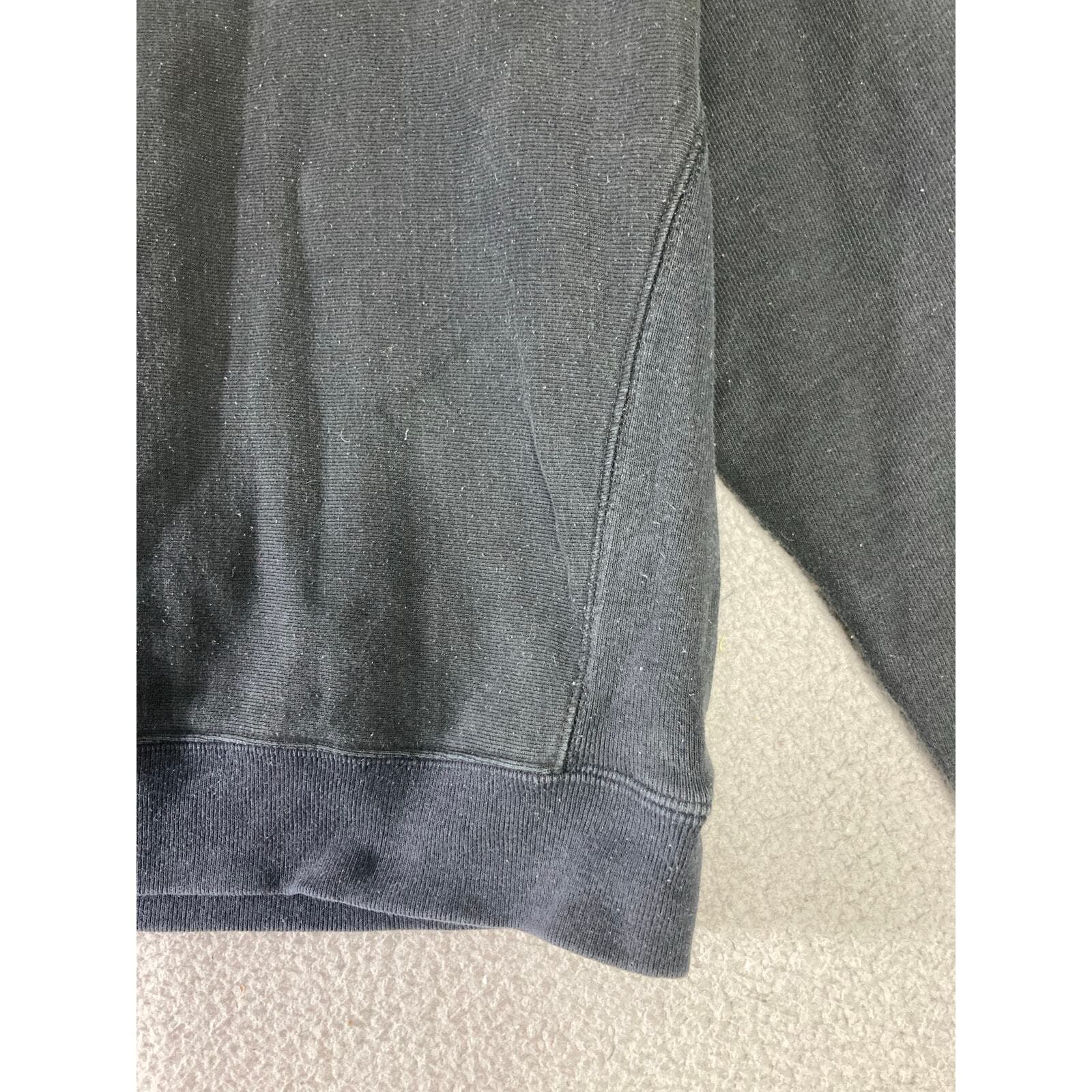 Champion Reverse Weave Crewneck Sweatshirt Black Pullover Fleece Unisex M - Thumbnail 6