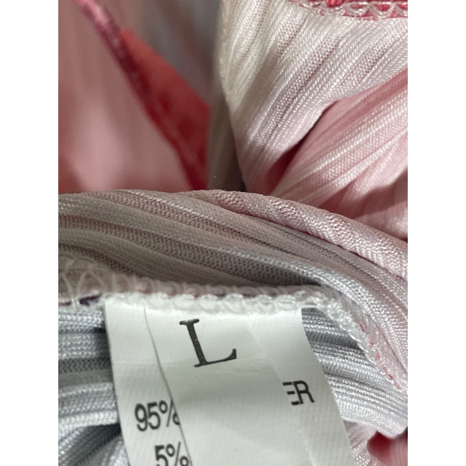 Tie Dye Romper Womens Large Pink Ribbed Zip Front Spaghetti Strap Summer - Thumbnail 4