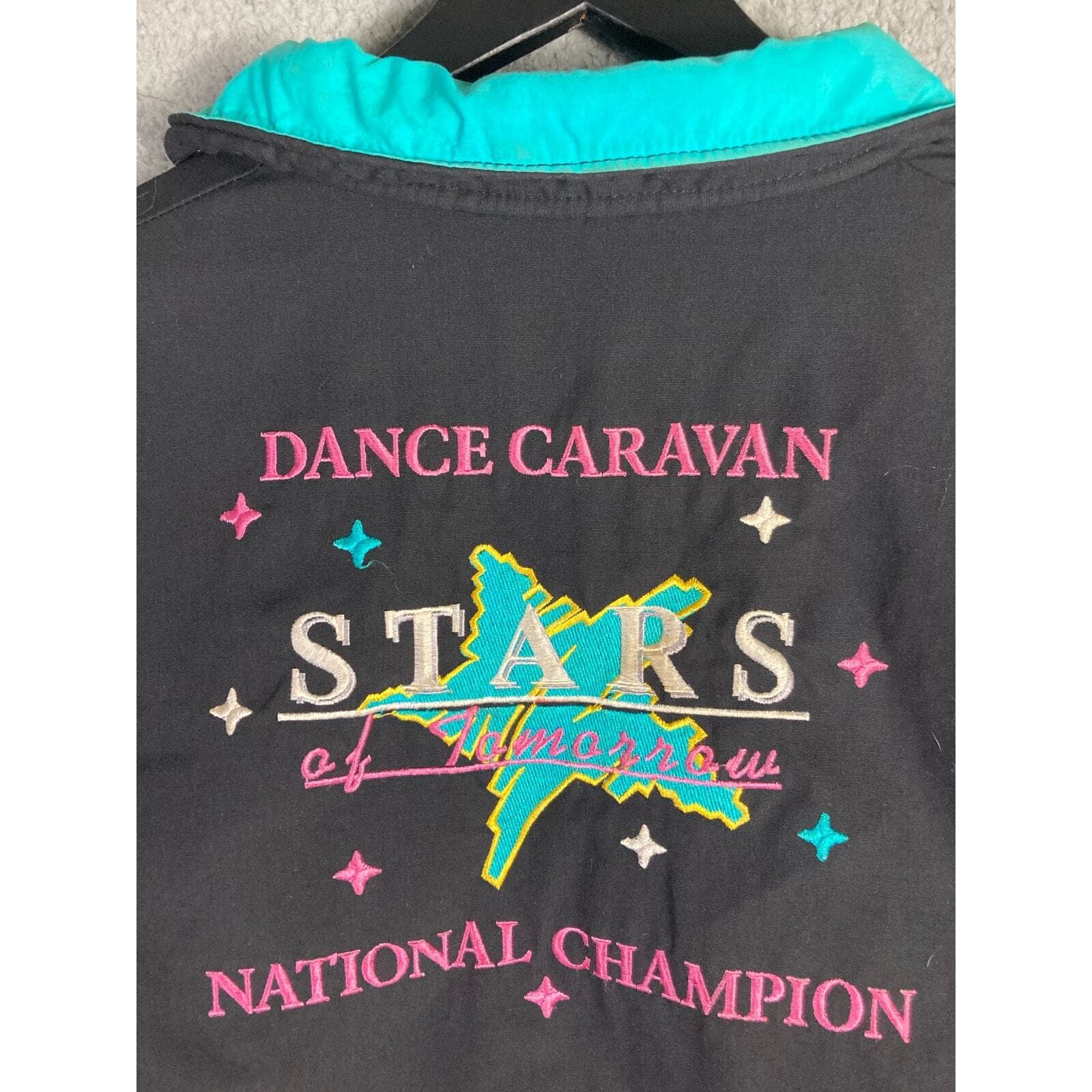 Vintage Bomber Jacket Dance Caravan Stars of Tomorrow National Champion L - Thumbnail 2