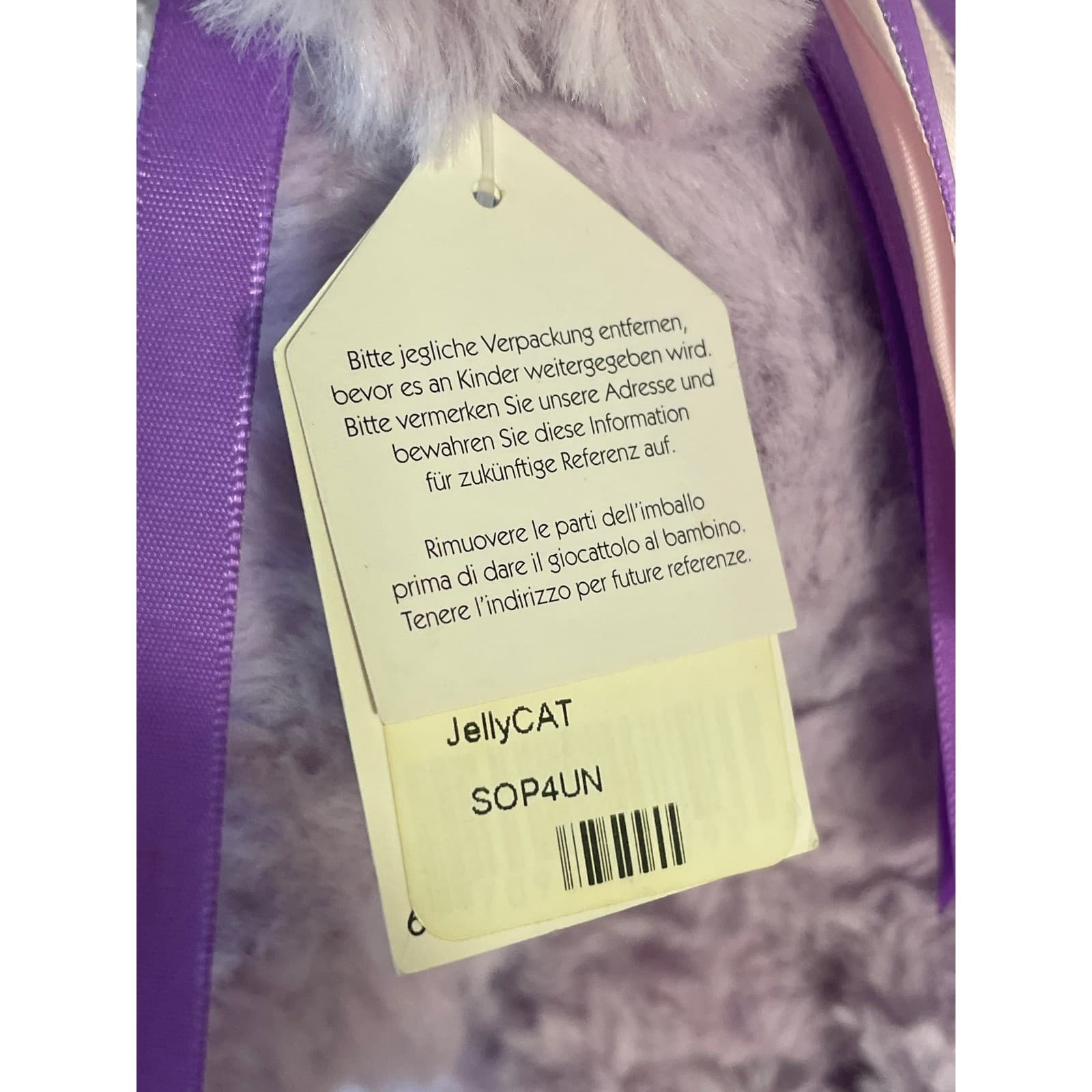 NWT Jellycat Charmed Sophia Unicorn Plush Purple Lavender SOP4UN Retired - Thumbnail 3