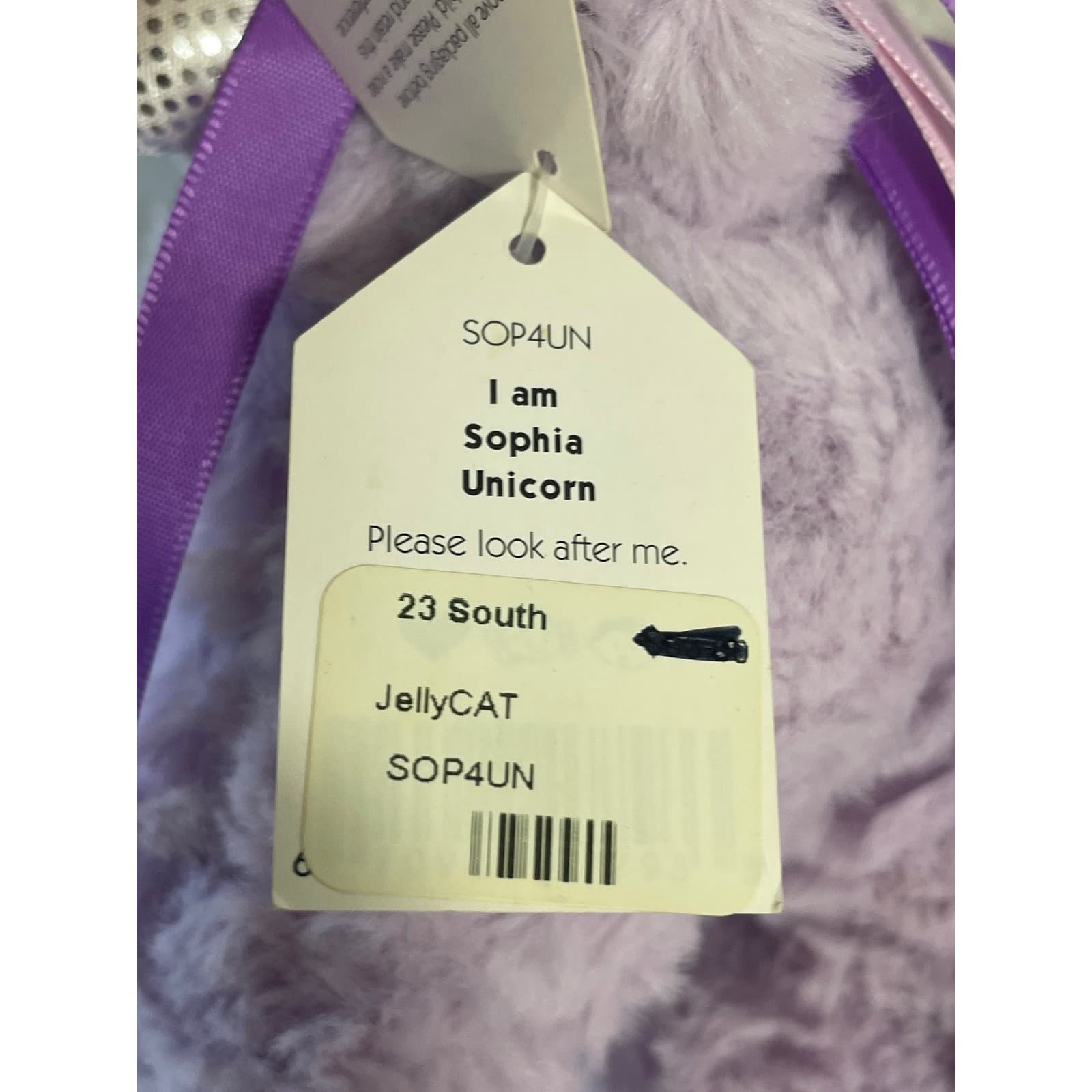 NWT Jellycat Charmed Sophia Unicorn Plush Purple Lavender SOP4UN Retired - Thumbnail 5