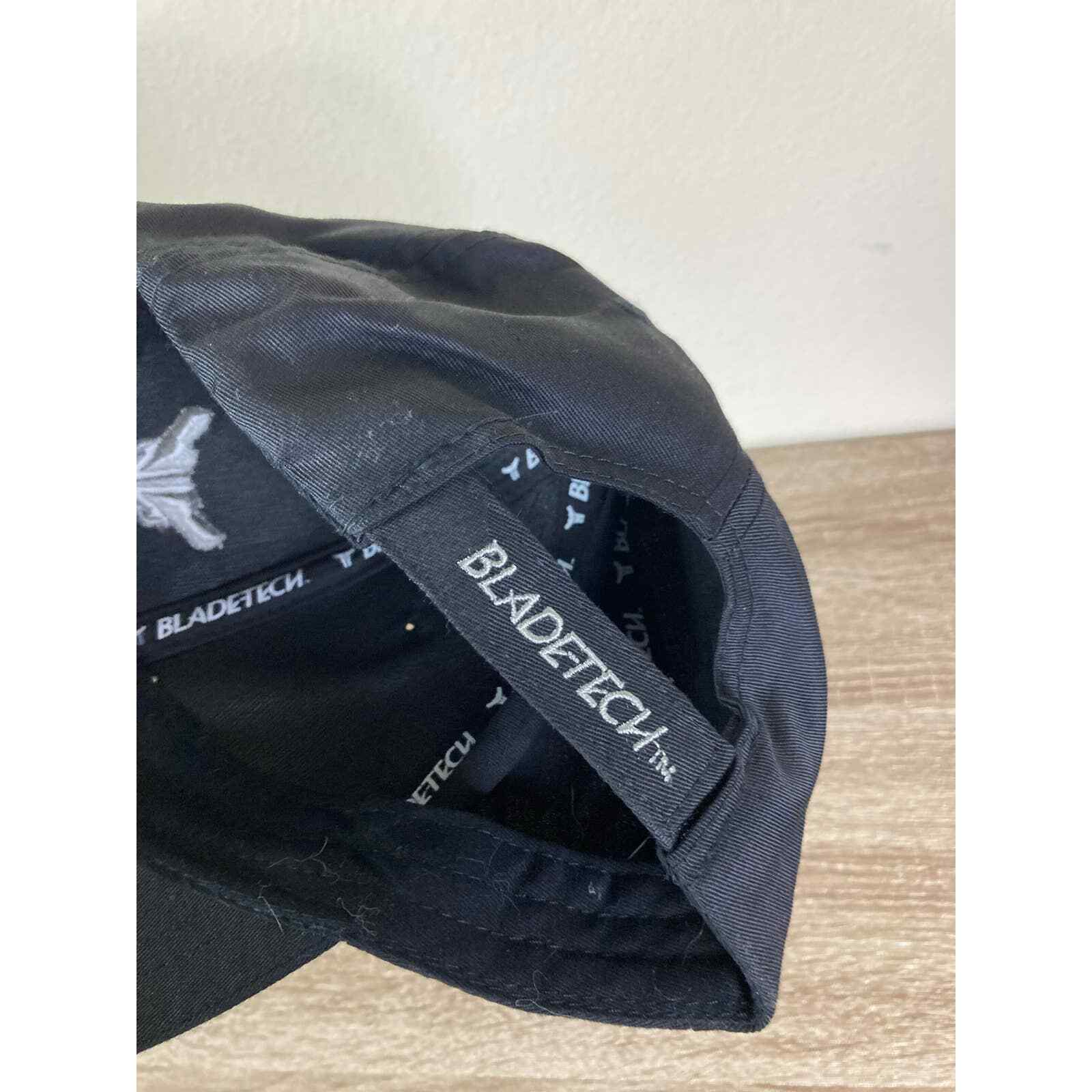BladeTech Black Baseball Hat Cap Adult Mens Embroidered Bull Logo Blade Tech - Thumbnail 2