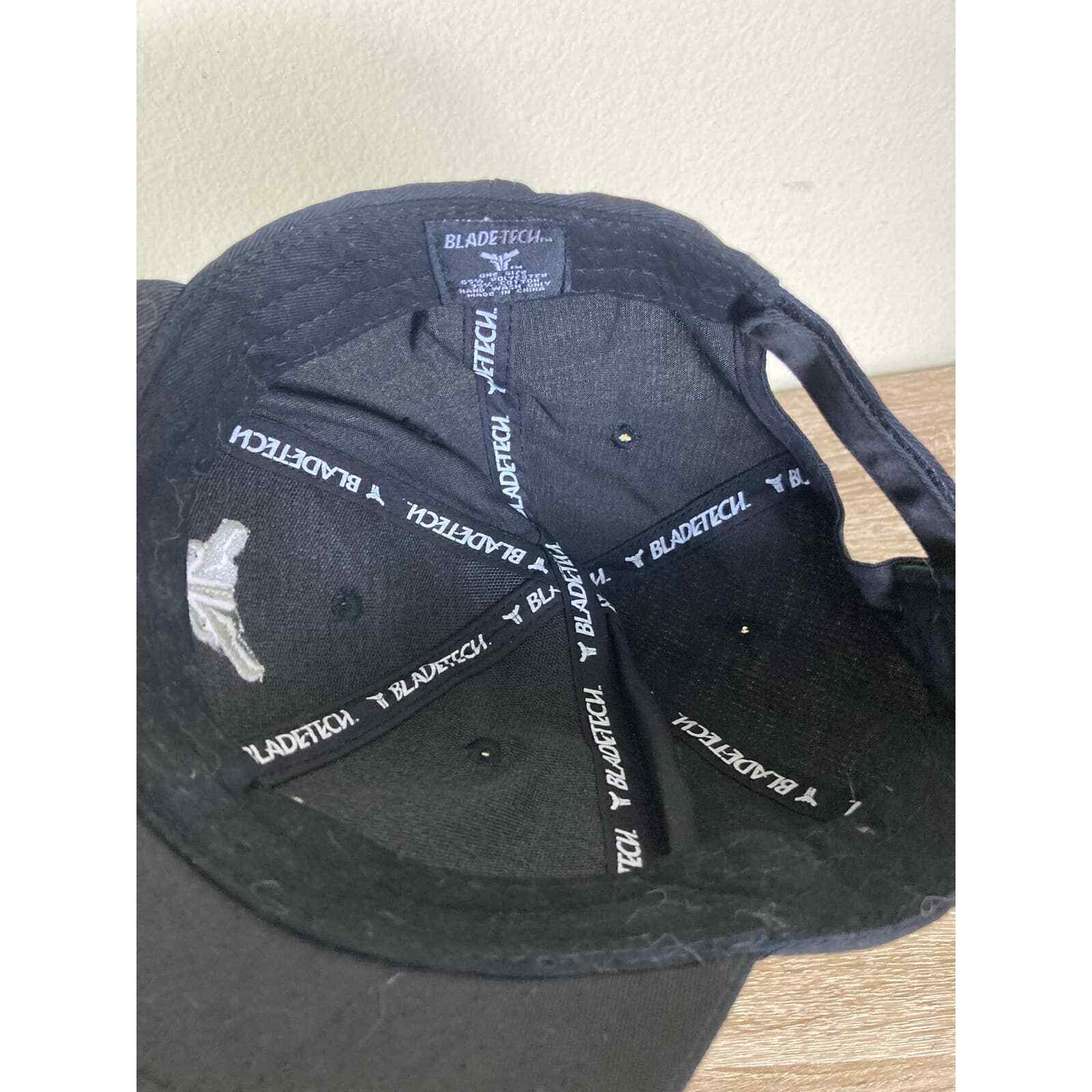BladeTech Black Baseball Hat Cap Adult Mens Embroidered Bull Logo Blade Tech - Thumbnail 5