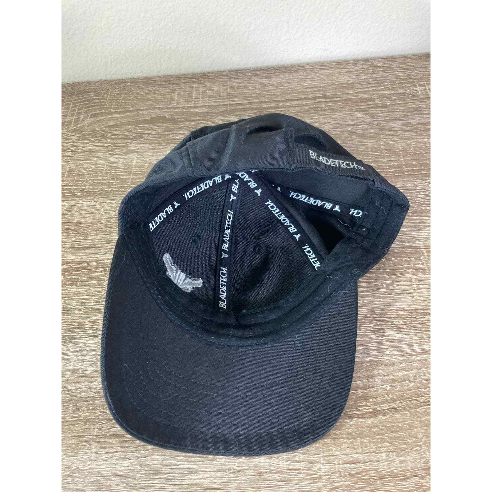 BladeTech Black Baseball Hat Cap Adult Mens Embroidered Bull Logo Blade Tech - Thumbnail 8