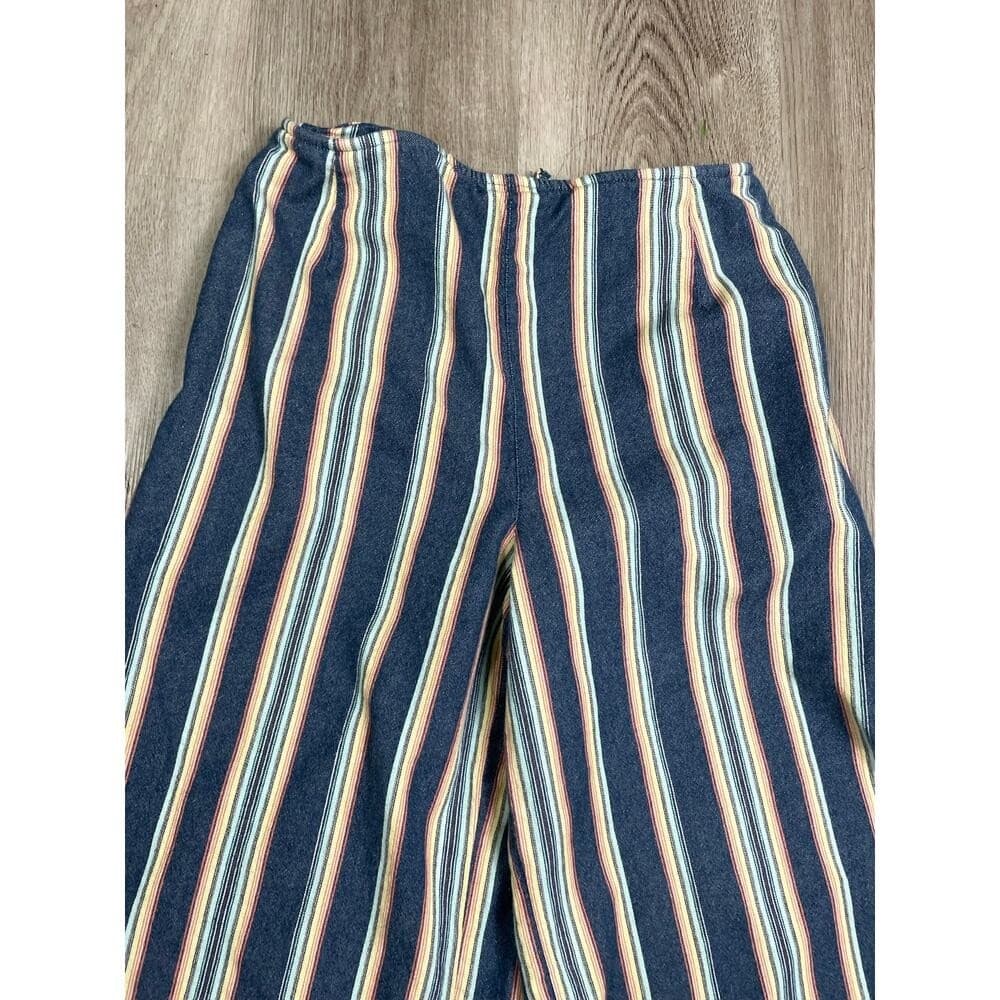 O’Neill Womens Striped Wide Leg Pants Size 28 Cotton Boho Beach Casual - Thumbnail 6