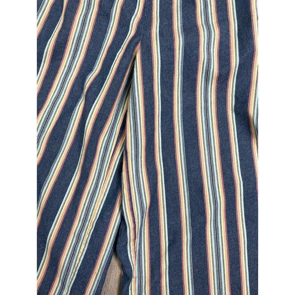 O’Neill Womens Striped Wide Leg Pants Size 28 Cotton Boho Beach Casual - Thumbnail 7